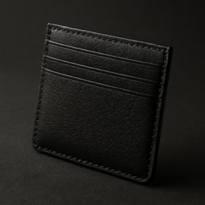 Slim leather card holder