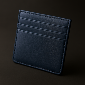 Slim leather card holder