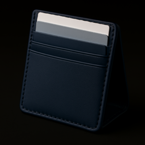 Slim leather card holder