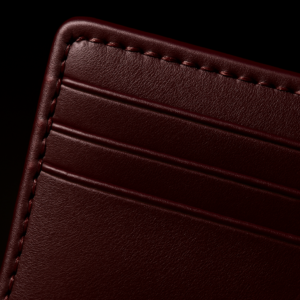 Slim leather card holder