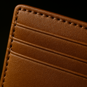 Slim leather card holder
