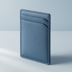 Slim leather card holder